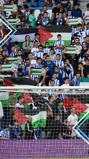 ملحمة جماهير الباسك في الليجا لدعم فلسطين